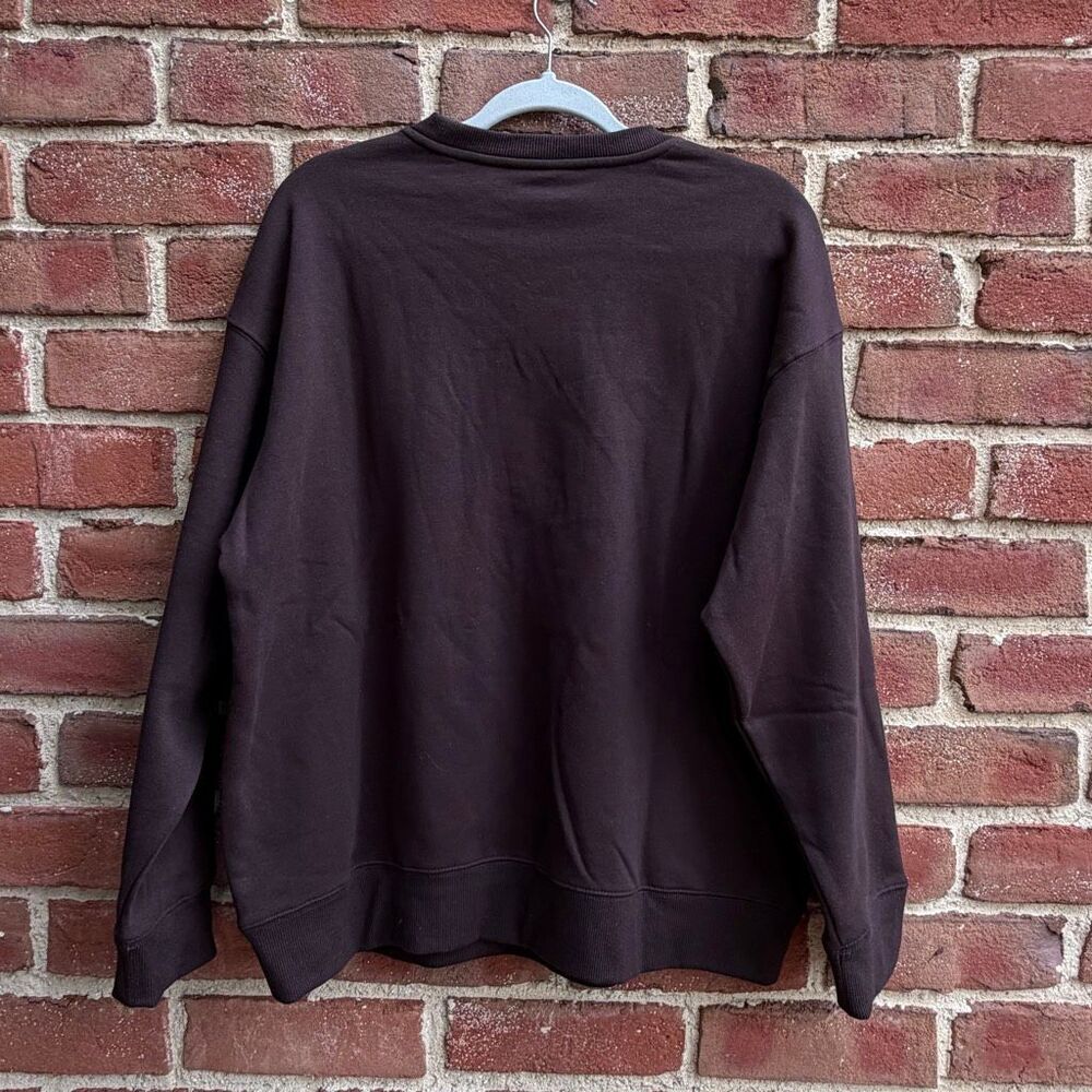 ARIAT Women's Taurus Fleece Oversized brown Crew Neck Graphic Sweatshirt M NWT - Picture 5 of 8